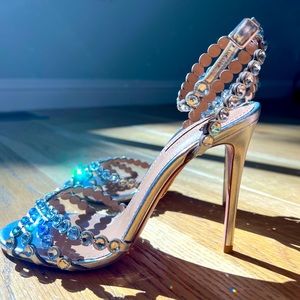 Aquazzura Tequila 105 Crystal Sandal. New, with dust bag.